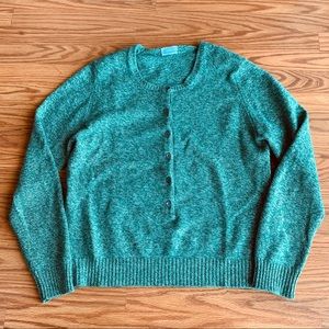 Ballantyne Kelly Green cashmere S XS cardigan